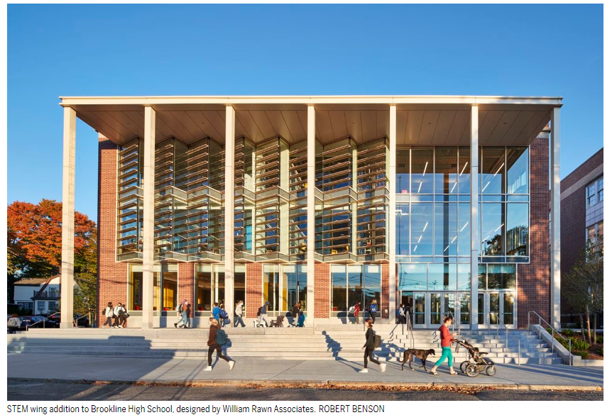 BOSTON GLOBE ARCHITECTURE REVIEW Brookline’s new high school design makes the honor roll